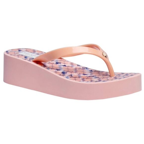 Kate Spade Wedge Heel Flip Flop Sandals Size Guava Juice Size 7B✨ - Picture 1 of 7